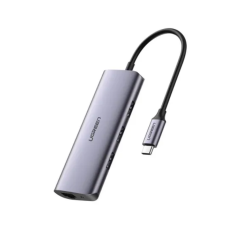 Ugreen CM252 Type-C Male to Tri USB Lan Micro USB Female Converter #60718